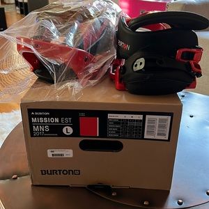 Burton Mission EST Mens Snowboard Bindings size large NEW IN BOX NEVER USED